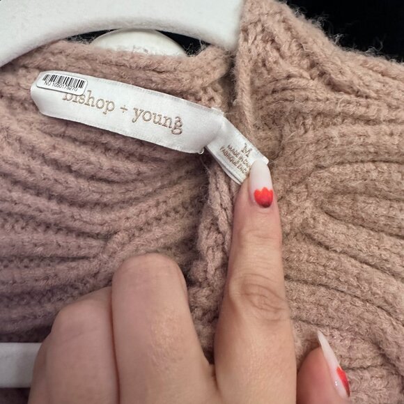 Bishop + Young Cable-Knit Wrap Sweater - Picture 3 of 3